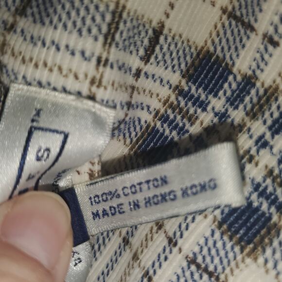 Supplies by Unionbay Men's Size L Cotton Lightweight Shacket Blue Cream Pockets - Picture 6 of 10